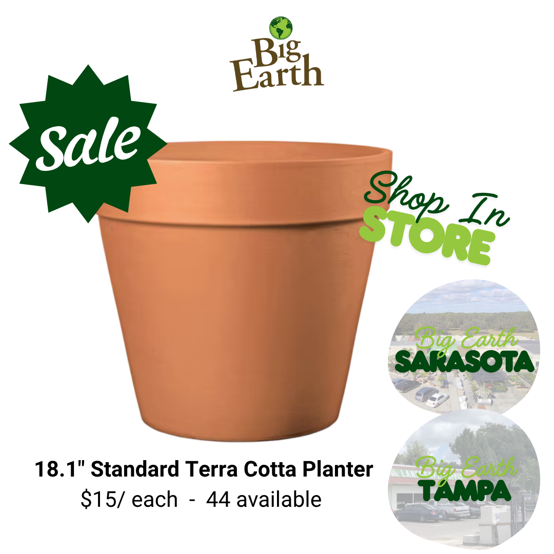 18.1" Standard Terra Cotta Planter | Big Earth Landscape Supply